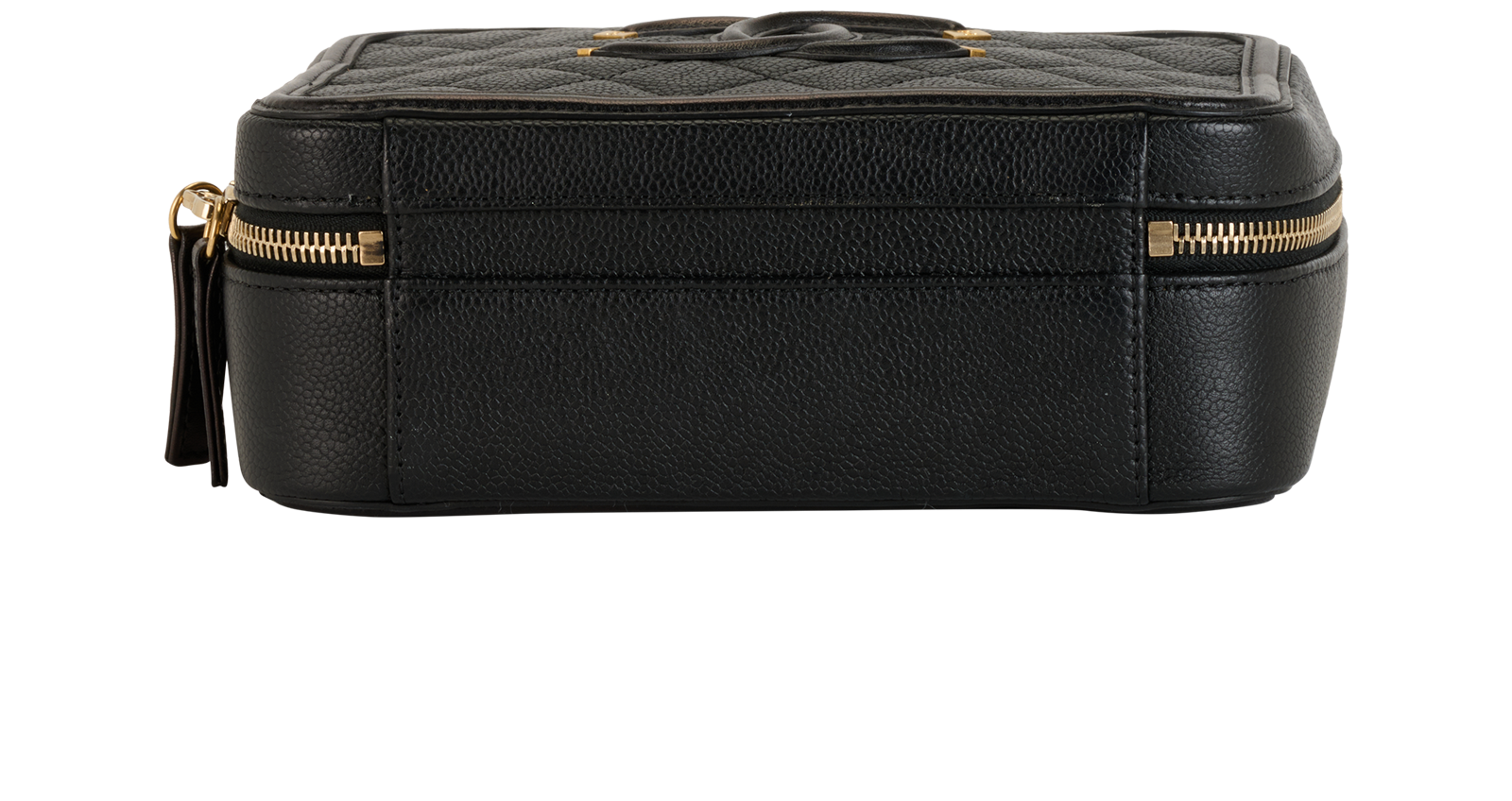 Filigree Vanity Case, &pound;2,500, Handbags, Black, Caviar Leather, Top view